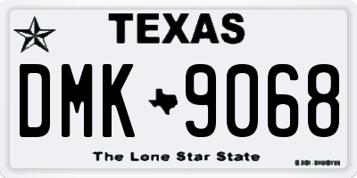 TX license plate DMK9068