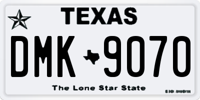 TX license plate DMK9070