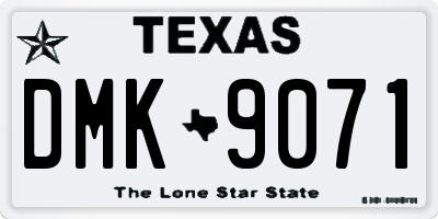 TX license plate DMK9071