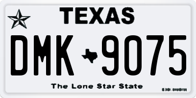 TX license plate DMK9075