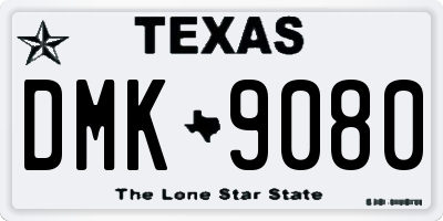 TX license plate DMK9080