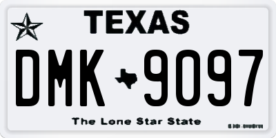 TX license plate DMK9097
