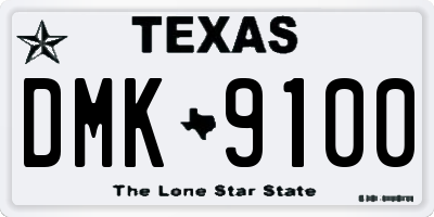 TX license plate DMK9100