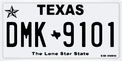 TX license plate DMK9101
