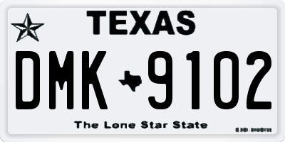 TX license plate DMK9102
