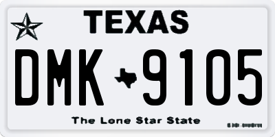 TX license plate DMK9105