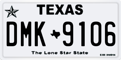 TX license plate DMK9106