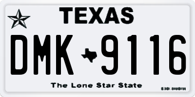 TX license plate DMK9116