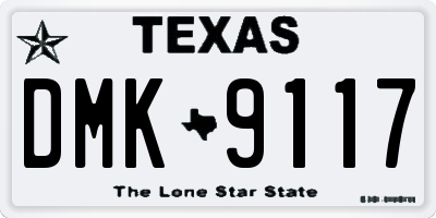 TX license plate DMK9117