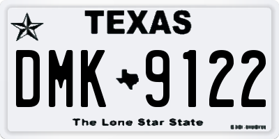 TX license plate DMK9122