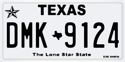 TX license plate DMK9124