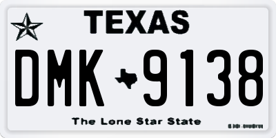 TX license plate DMK9138