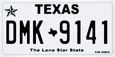 TX license plate DMK9141