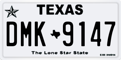 TX license plate DMK9147