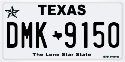 TX license plate DMK9150