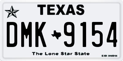 TX license plate DMK9154