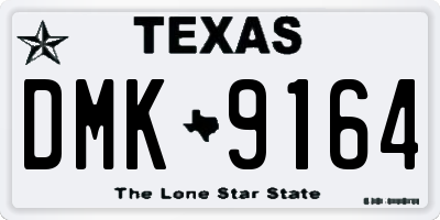 TX license plate DMK9164