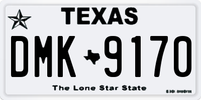 TX license plate DMK9170