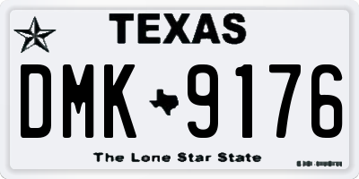 TX license plate DMK9176