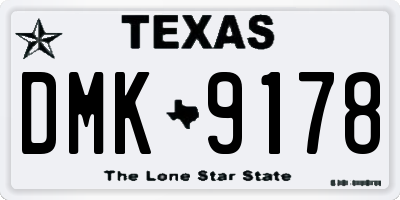 TX license plate DMK9178