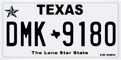 TX license plate DMK9180
