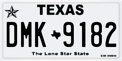 TX license plate DMK9182
