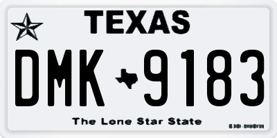 TX license plate DMK9183