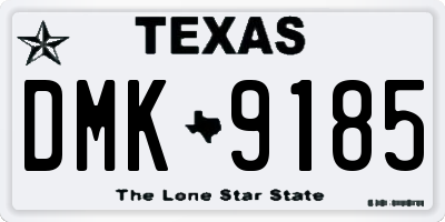 TX license plate DMK9185