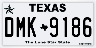TX license plate DMK9186