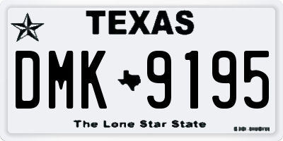 TX license plate DMK9195