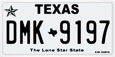 TX license plate DMK9197