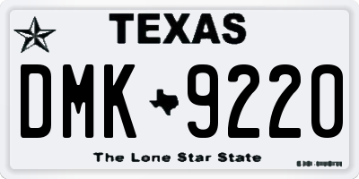 TX license plate DMK9220