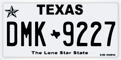TX license plate DMK9227