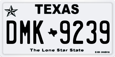 TX license plate DMK9239
