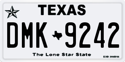 TX license plate DMK9242