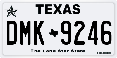 TX license plate DMK9246