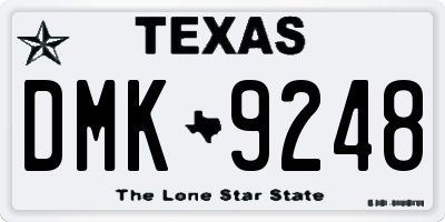 TX license plate DMK9248