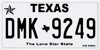 TX license plate DMK9249