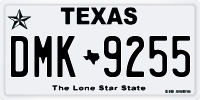 TX license plate DMK9255