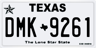 TX license plate DMK9261