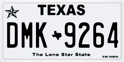 TX license plate DMK9264
