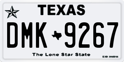 TX license plate DMK9267
