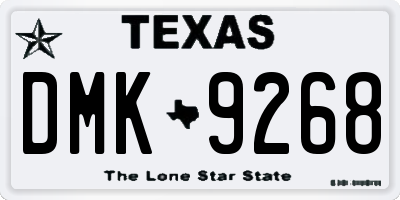 TX license plate DMK9268