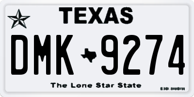 TX license plate DMK9274