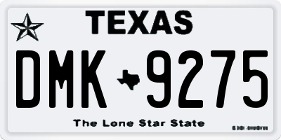 TX license plate DMK9275