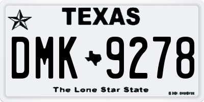 TX license plate DMK9278
