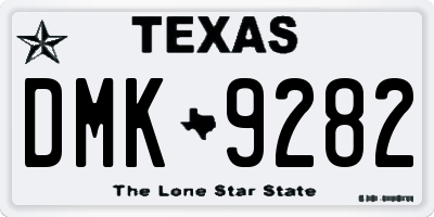 TX license plate DMK9282