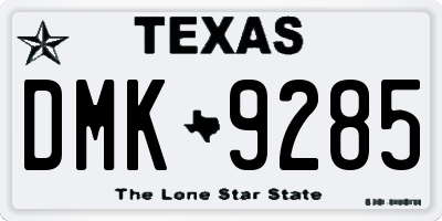 TX license plate DMK9285