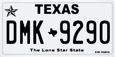 TX license plate DMK9290