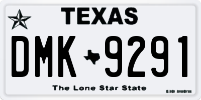 TX license plate DMK9291